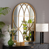 Celerina Modern and Contemporary Gold Finished Metal Accent Wall Mirror