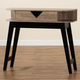 Wales Modern and Contemporary Light Brown Finished Wood 1-Drawer Console Table