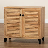 Coolidge Modern and Contemporary Oak Brown Finished Wood 2-Door Shoe Storage Cabinet