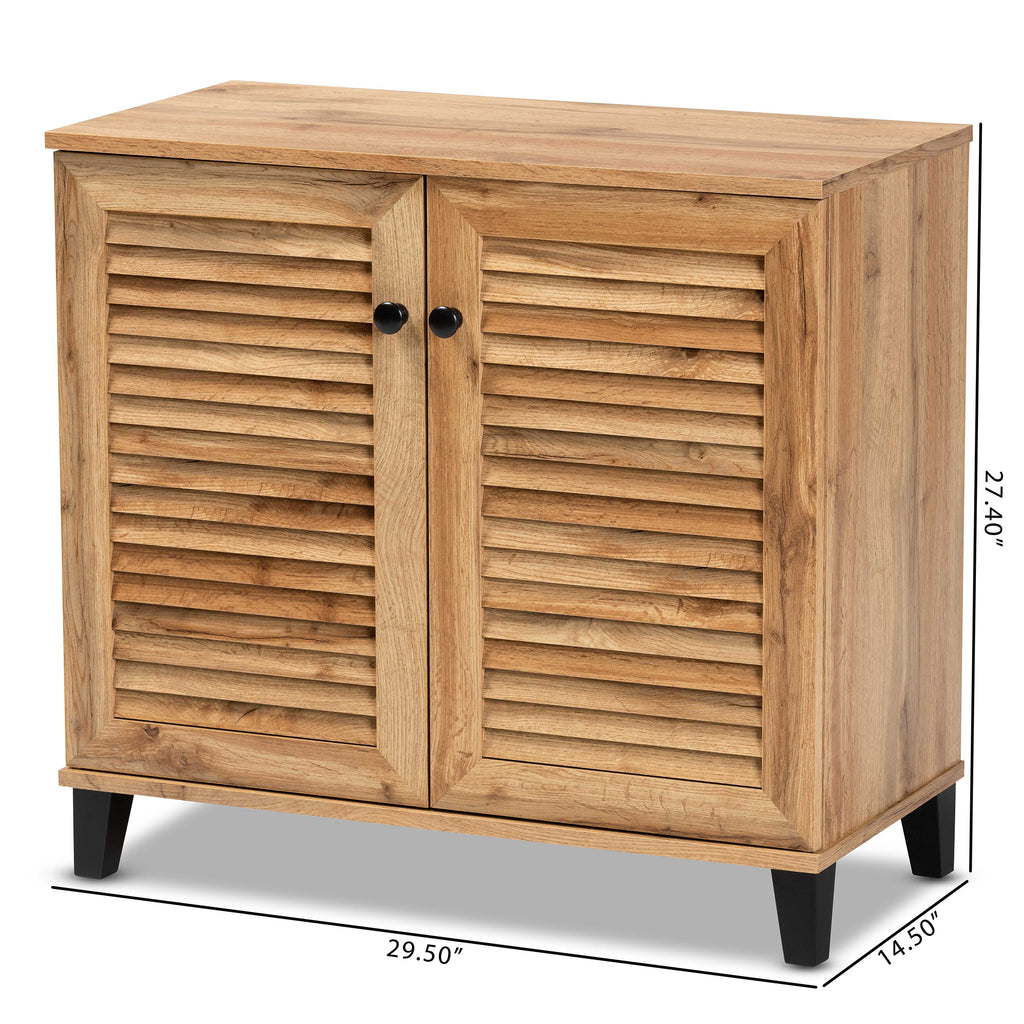Wooden Shoe Cabinet, Shoe Organizer with Doors & Adjustable ShelvesDefault  Title in 2023