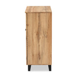 Coolidge Modern and Contemporary Oak Brown Finished Wood 1-Drawer Shoe Storage Cabinet