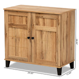 Glidden Modern and Contemporary Oak Brown Finished Wood 2-Door Shoe Storage Cabinet