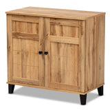 Glidden Modern and Contemporary Oak Brown Finished Wood 2-Door Shoe Storage Cabinet