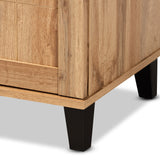 Glidden Modern and Contemporary Oak Brown Finished Wood 2-Door Shoe Storage Cabinet