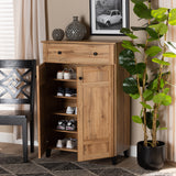 Glidden Modern and Contemporary Oak Brown Finished Wood 1-Drawer Shoe Storage Cabinet