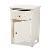 Lambert Classic and Traditional White Finished Wood 1-Drawer Nightstand