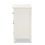 Lambert Classic and Traditional White Finished Wood 1-Drawer Nightstand