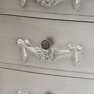 Baxton Studio Callen Classic and Traditional Brushed Silver Finished Wood 3-Drawer Nightstand