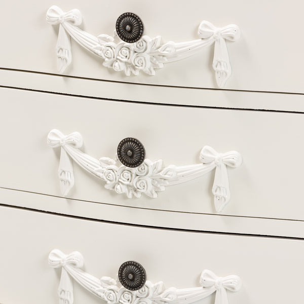 Baxton Studio Callen Classic and Traditional White Finished Wood 4-Drawer Nightstand