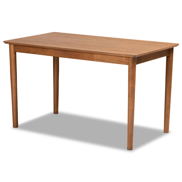 Baxton Studio Alvis Mid-Century Modern Emerald Green Velvet Upholstered and Walnut Brown Finished Wood 5-Piece Dining Nook Set