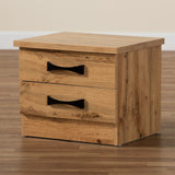Colburn Modern and Contemporary Oak Brown Finished Wood 2-Drawer Nightstand 