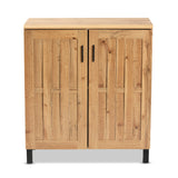 Excel Modern and Contemporary Oak Brown Finished Wood 2-Door Storage Cabinet