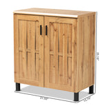 Excel Modern and Contemporary Oak Brown Finished Wood 2-Door Storage Cabinet