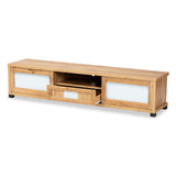 Baxton Studio Gerhardine Modern and Contemporary Oak Brown Finished Wood 1-Drawer TV Stand