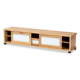 Baxton Studio Gerhardine Modern and Contemporary Oak Brown Finished Wood 1-Drawer TV Stand