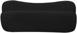 Flair Boucle Fabric / Engineered Wood / Foam Contemporary Black Boucle Fabric Bench - 62" W x 23" D x 24" H