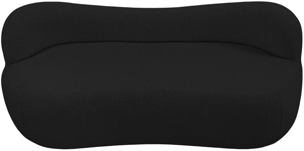 Flair Boucle Fabric / Engineered Wood / Foam Contemporary Black Boucle Fabric Bench - 62" W x 23" D x 24" H