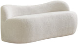 Flair Boucle Fabric / Engineered Wood / Foam Contemporary Cream Boucle Fabric Bench - 62" W x 23" D x 24" H