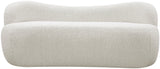 Flair Boucle Fabric / Engineered Wood / Foam Contemporary Cream Boucle Fabric Bench - 62" W x 23" D x 24" H