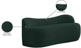 Flair Boucle Fabric / Engineered Wood / Foam Contemporary Green Boucle Fabric Bench - 62" W x 23" D x 24" H