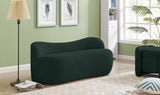 Flair Boucle Fabric / Engineered Wood / Foam Contemporary Green Boucle Fabric Bench - 62" W x 23" D x 24" H