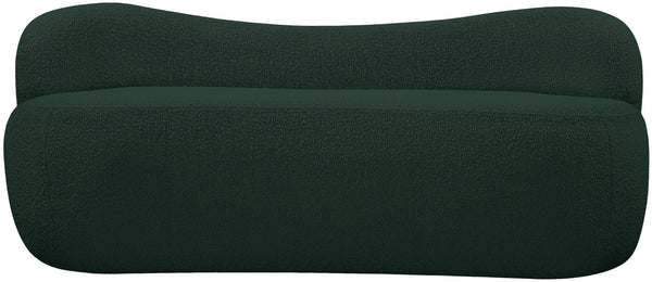 Flair Boucle Fabric / Engineered Wood / Foam Contemporary Green Boucle Fabric Bench - 62" W x 23" D x 24" H