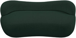 Flair Boucle Fabric / Engineered Wood / Foam Contemporary Green Boucle Fabric Bench - 62" W x 23" D x 24" H