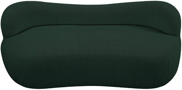 Flair Boucle Fabric / Engineered Wood / Foam Contemporary Green Boucle Fabric Bench - 62" W x 23" D x 24" H