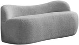 Flair Boucle Fabric / Engineered Wood / Foam Contemporary Grey Boucle Fabric Bench - 62" W x 23" D x 24" H