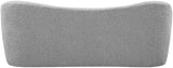 Flair Boucle Fabric / Engineered Wood / Foam Contemporary Grey Boucle Fabric Bench - 62" W x 23" D x 24" H