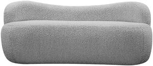 Flair Boucle Fabric / Engineered Wood / Foam Contemporary Grey Boucle Fabric Bench - 62" W x 23" D x 24" H