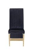 VIG Furniture Modrest Keisha - Modern Black Velvet and Gold Dining Chair Set of 2 VGZA-Y629-BLK-DC VGZA-Y629-BLK-DC