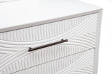 Alpine Furniture Tranquility Nightstand, White 1867-02 White Mahogany Solids & Veneer 22 x 16 x 26