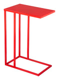 Zuo Modern Atom Iron Modern Commercial Grade Side Table Red Iron