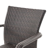 Noble House Joyce Outdoor Wicker Dining Chairs (Set of 2), Multibrown
