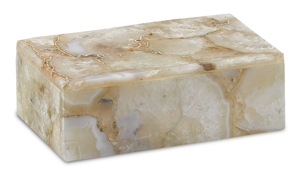 Benoit Small Box - Stunning Natural Agate Design for Elegant Storage, Perfect for Home Décor