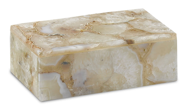 Benoit Small Box - Stunning Natural Agate Design for Elegant Storage, Perfect for Home Décor