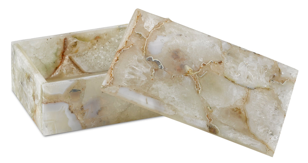 Benoit Small Box - Stunning Natural Agate Design for Elegant Storage, Perfect for Home Décor