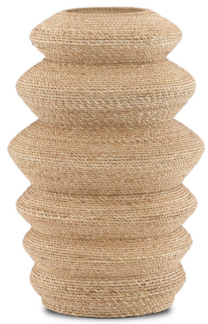 Kavala Rope Vessel - Handcrafted Natural Abacá Rope Sculpture for Ethnic Charm & Unique Décor