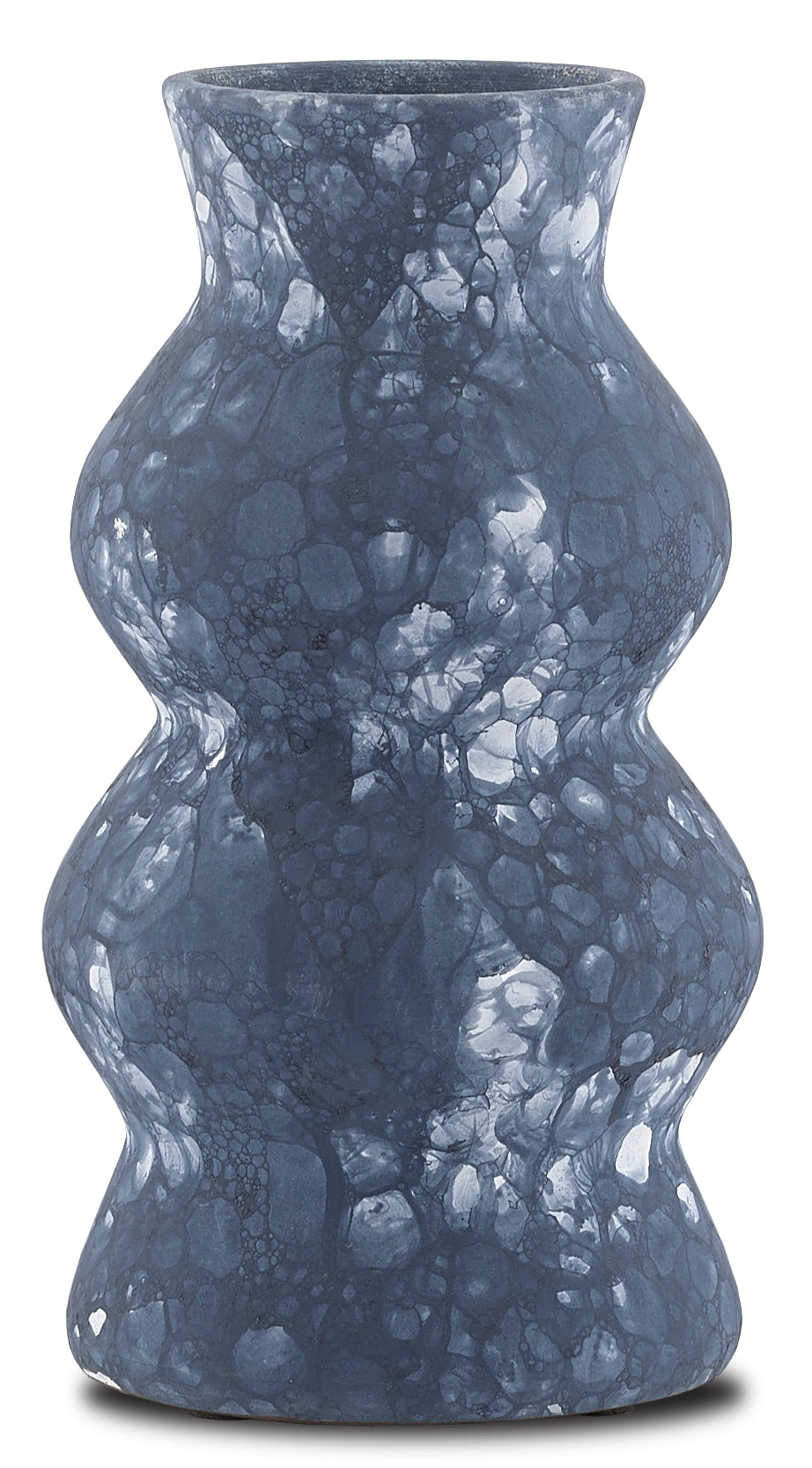 Phonecian Blue Small Vase - Stunning Navy & White Terracotta Design for Elegant Home Decor Accents