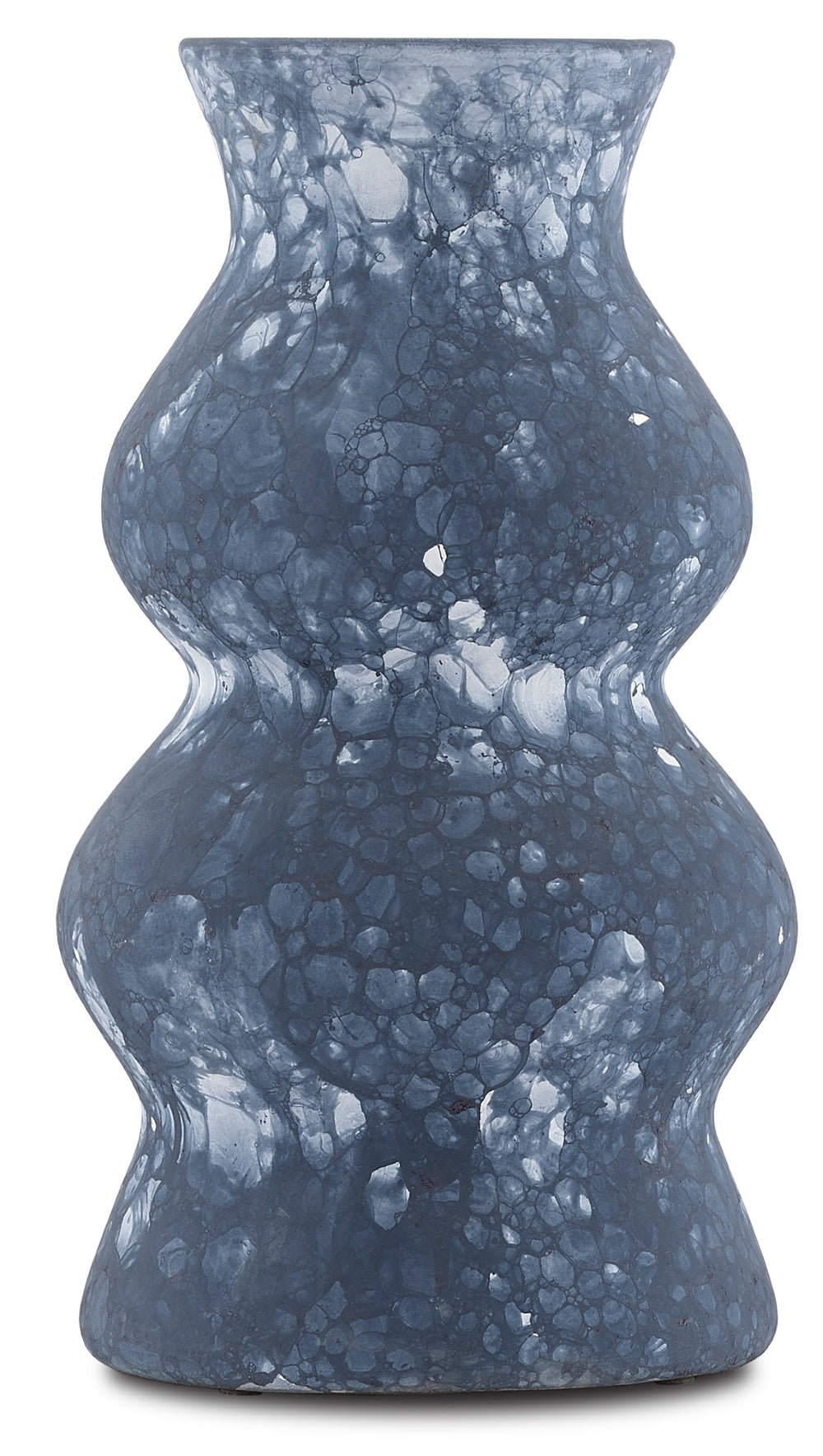 Phonecian Blue Large Vase - Terracotta Textured Design in Navy & White, Perfect for Home Decor