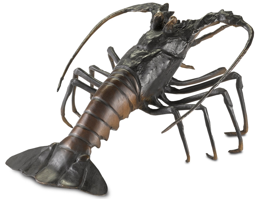Edo Bronze Lobster Sculpture - Intricate Handcrafted Artistry for Home Décor & Future Antiques