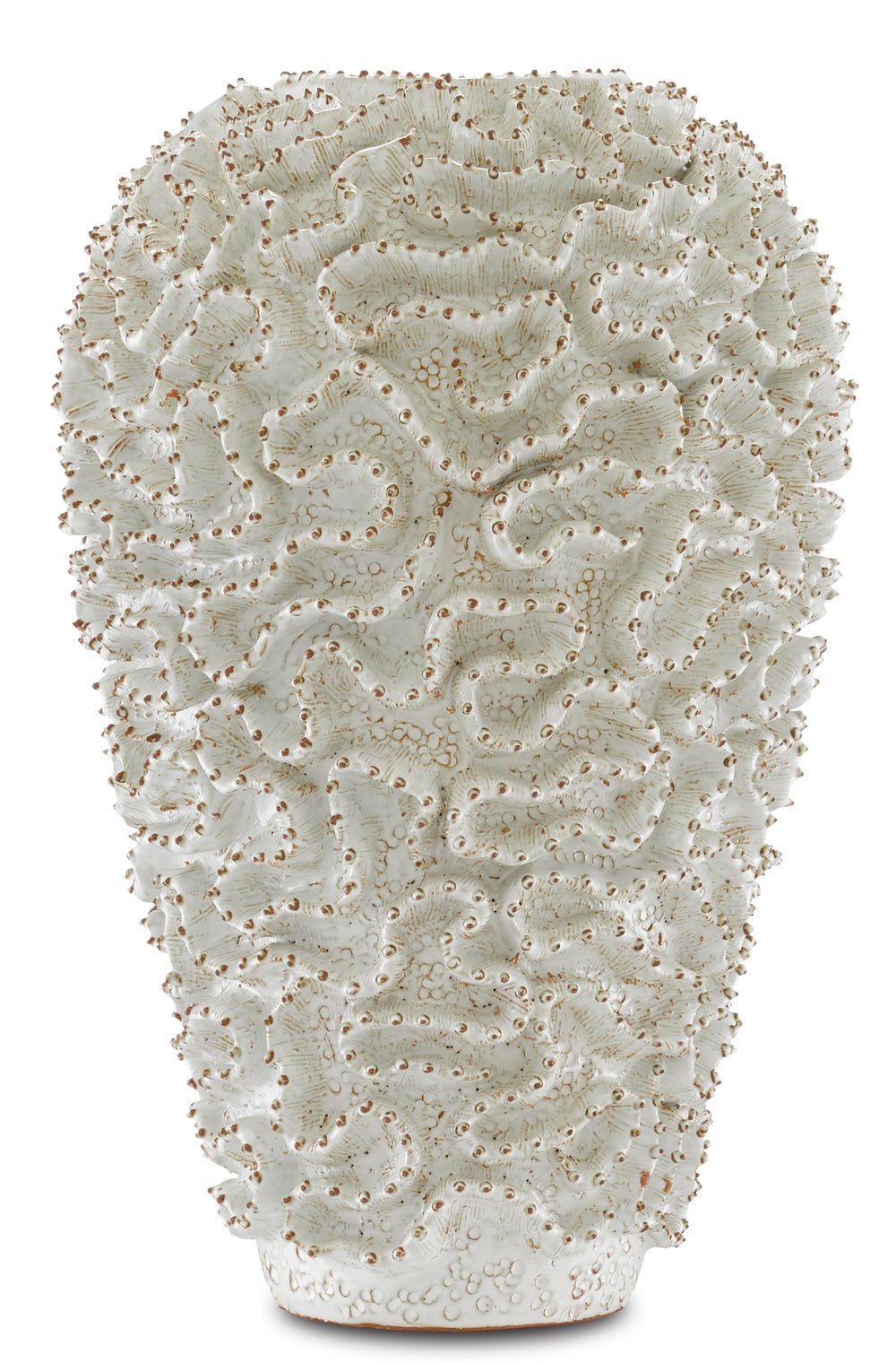 Swirl Large Vase - Handcrafted Black Terracotta Design Mimicking Cactus Shape for Art Deco Elegance