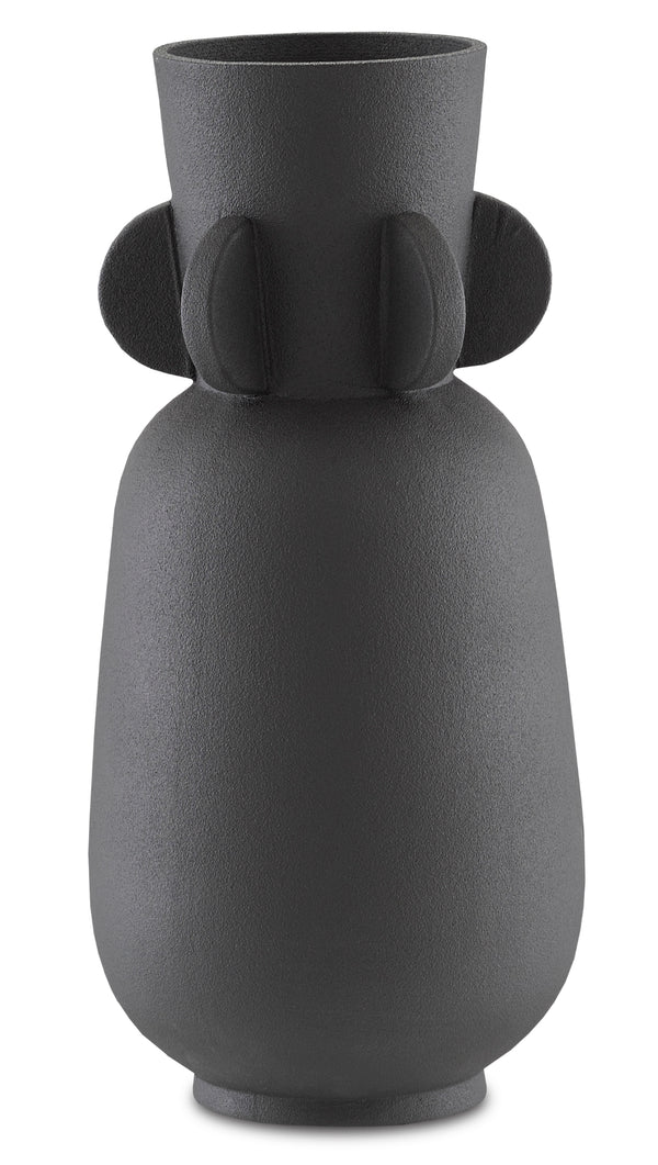 Happy 40 Wings Black Vase - Handcrafted Ceramic Art Decoratif Inspired Design for Elegant Spaces