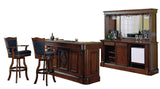 ECI Furniture Monticello Back Bar & Hutch Complete, Distressed Walnut  