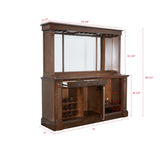 ECI Furniture Monticello Back Bar & Hutch Complete, Distressed Walnut  