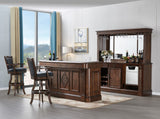 ECI Furniture Monticello Back Bar & Hutch Complete, Distressed Walnut  