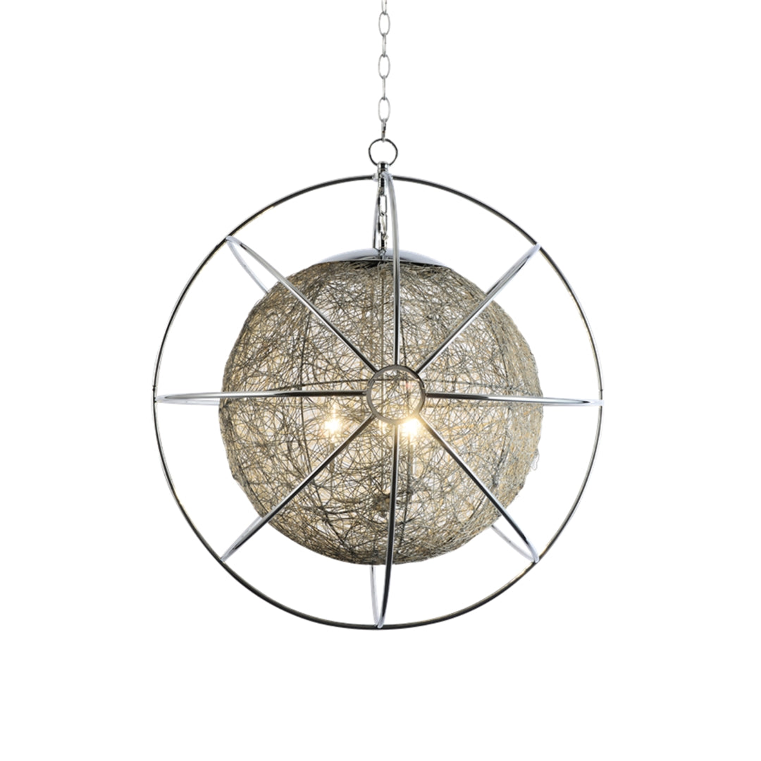 3-Light Modern Orb Chandelier - Thumbnail 2