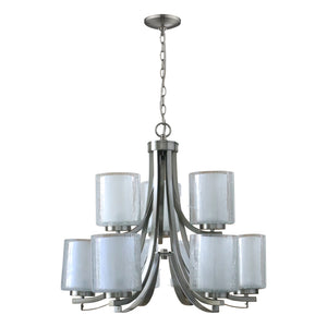 Yosemite Home Decor 9-Light Chandelier In Brushed Nickel Finish 120016912-YHD