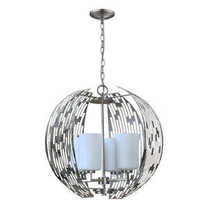 Yosemite Home Decor 4-Light Contemporary Chandelier In Brushed Nickel 120022412-YHD